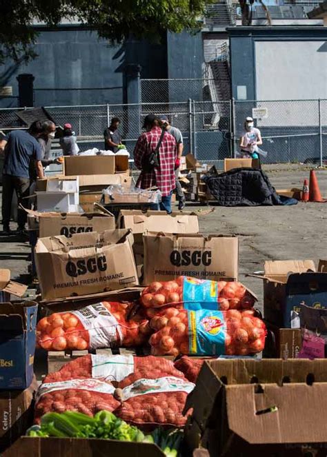 Lead driver at the food bank parked and started to unload pallets of fresh produce, rice, milk and eggs. Pop-up Pantry Co-Leads Find Community | San Francisco ...