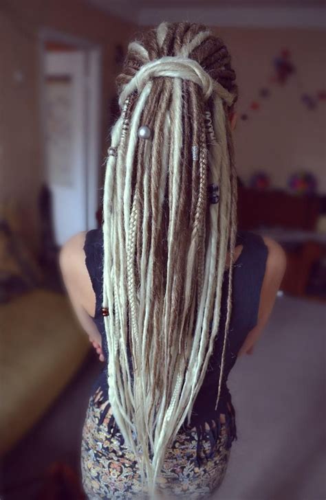 Double shade haircut kease kare? Light&Dark blonde synthetic double ended dreads and braids ...