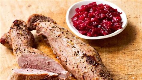 Meanwhile combine the softened butter, garlic, horseradish and herbs in a small dish and mix. Cider-Roasted Pork Tenderloin with Roasted Plum Chutney ...