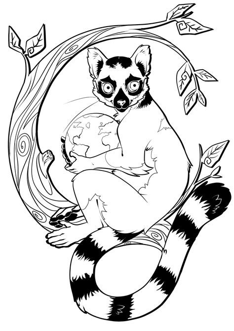 Play with red, yellow, white, orange, pink, purple, deep dark purple and of course shades of green. Lemur coloring pages download and print for free