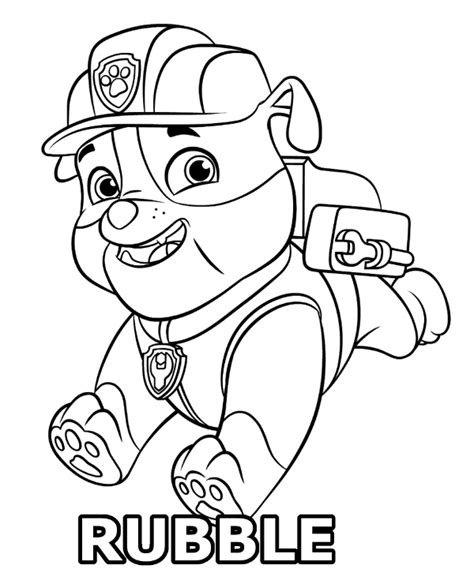 Paw patrol coloring pages collection. Rubble Paw Patrol Coloring Page at GetColorings.com | Free ...