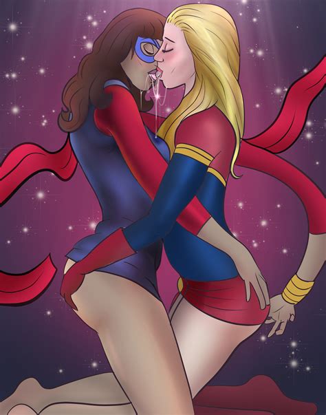 The first ms marvel and current captain marvel are the same character with the same powers only experience and age as a difference. Ms Marvel and Captain Marvel by Bootyfreeze on Newgrounds