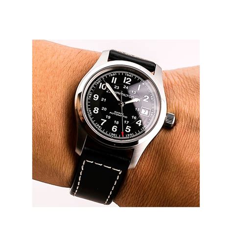 The khaki field chronograph worn by john we have the ventura, which was a revolution in design, and the khaki field, which was a revolution in production. Hamilton Khaki Field H70455733 | Mejor precio reloj Khaki ...