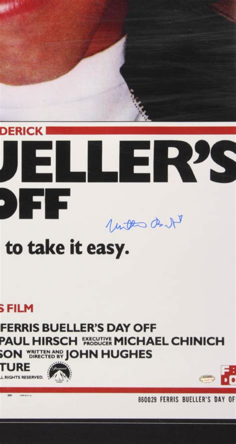Jun 11, 2021 · matthew broderick, alan ruck, mia sara and jennifer grey starred in the john hughes' hit, which premiered 35 years ago. Matthew Broderick, Mia Sara & Alan Ruck Cast-Signed ...