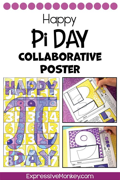 Pi day activities for upper elementary math. Pi Day Activity Collaborative Poster | Art lessons elementary, Art activities for kids ...