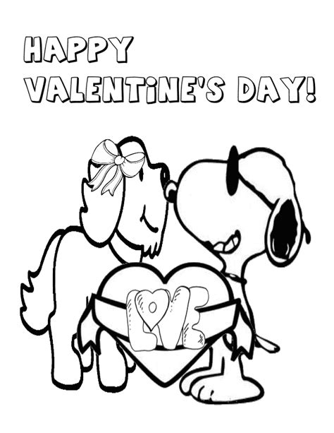 They have come up to gift little kids their character based printables. Snoopy Valentine Coloring Pages - Coloring Home