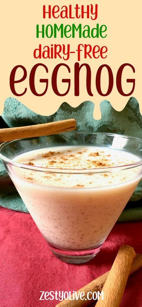 The brands of dairy free or vegan eggnog that are currently available are: Healthy Homemade Dairy-Free Eggnog | Recipe | Eggnog ...