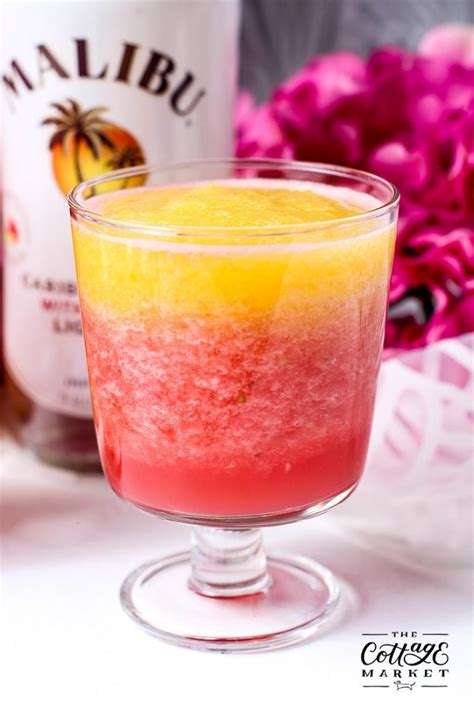 Watermelon malibu surf | cocktail recipes. Watermelon and Mango Rum Slushies - The Cottage Market