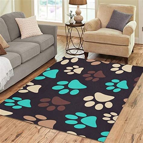 Maybe you would like to learn more about one of these? Design Area Rug Colorful Paw Prints Carpet For Living Room ...