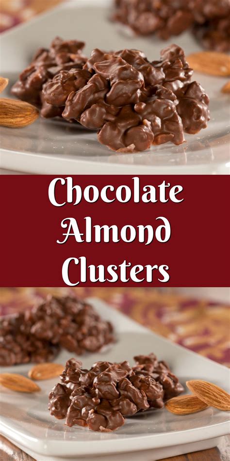 Desserts are best in moderation. Chocolate Almond Clusters | Recipe | Diabetic desserts, Candy recipes, Chocolate