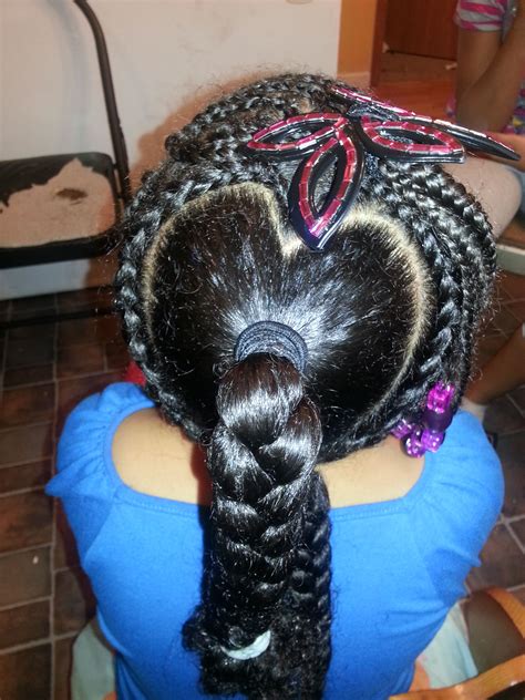 Small cornrows are great for kids because it gives a unique look. Cornrow Braid Combination.. Arielle loved it and so will your little princess.. | Cornrow styles ...