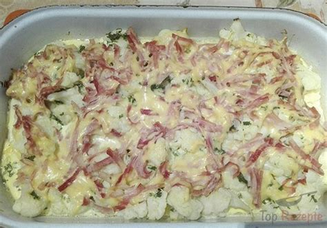 Blumenkohl überbacken mit bechamelsoße enthält 75 kcal, 3 g protein, 4,5 g kohlenhydrate und 4,5 g fett. Blumenkohl mit Schinken und Käse überbacken | Rezept ...