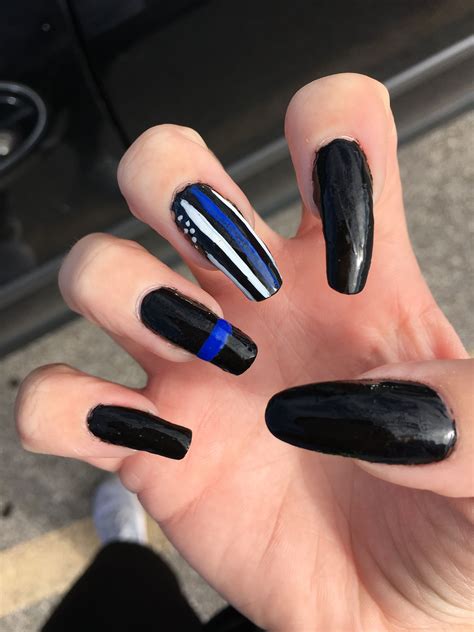 The men and women of law enforcement put their lives on the line to protect and serve the public, said acting associate attorney general jesse panuccio. Law enforcement #blueline | Nails, Blue line, Beauty