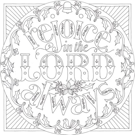 Search more high quality free transparent png images on pngkey.com and share it with your phillipians 4:13 pillow case. Coloring In Page | Rejoice in the Lord Always ...