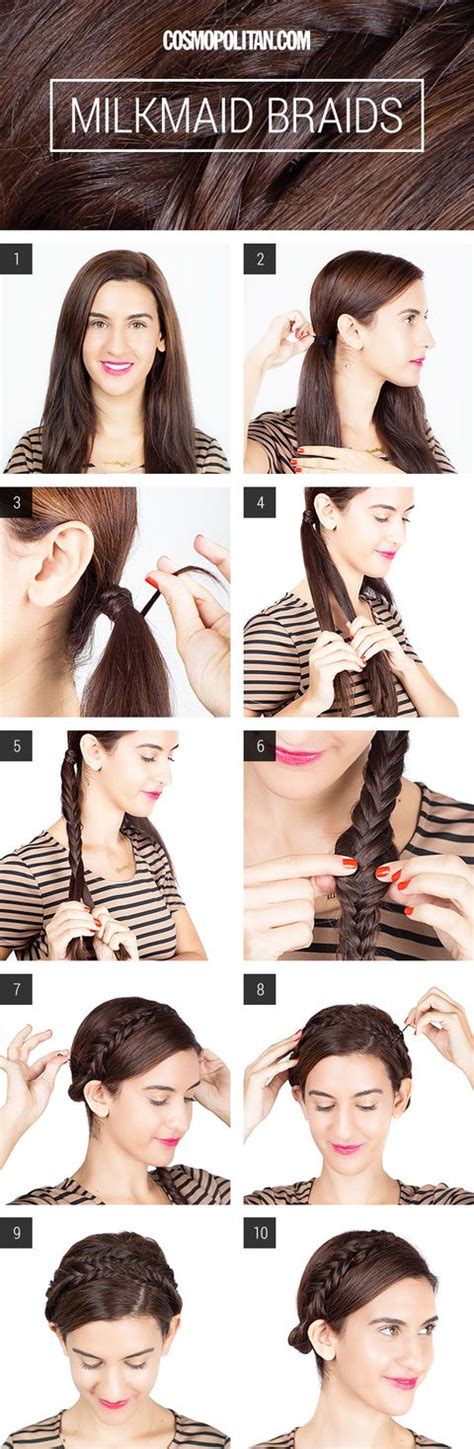 Easy hairstyles for medium hair to do at home | nails and image source : Lazy Girl Hairstyles - Easy Hairstyles To Do At Home