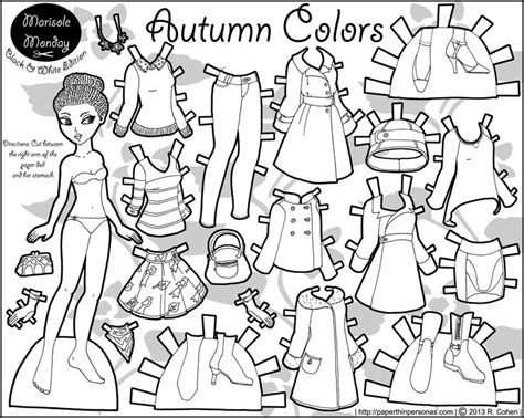 Marisole monday's paper doll steampunk outfit in bright colors. 111 besten Marisol Monday Paper Dolls in Black and White ...