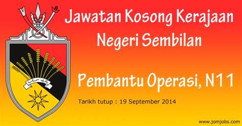 Jawatan Kosong di Kerajaan Negeri Sembilan untuk Pembantu ...