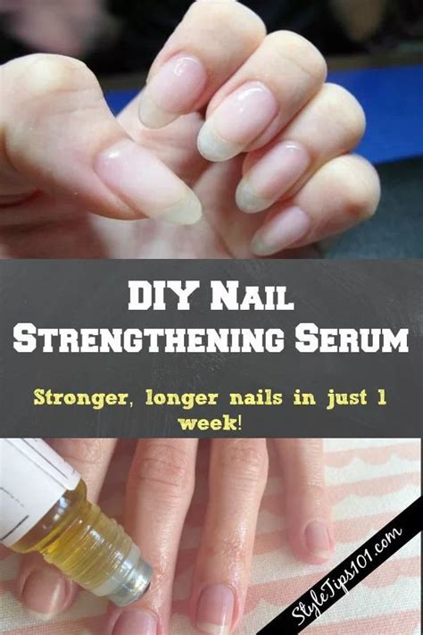 If you like using nail polishes, your nails might have a slightly yellow look. DIY Nail Strengthening Serum (With images) | Nail ...