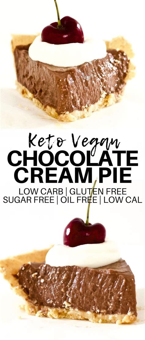 How to make sugar free chocolate chips. Keto Vegan Chocolate Cream Pie (Sugar-Free + Oil-Free ...