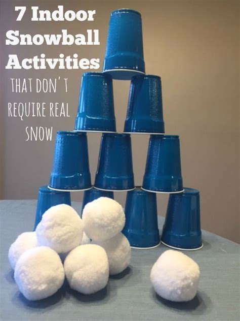 Just because we're in the depths of winter doesn't mean the good old outdoors is off limits. 7 Indoor Snowball Games & Activities (NO SNOW NEEDED ...