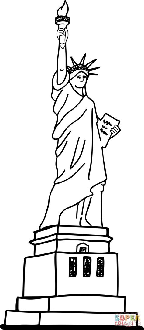 To clarify the list of pictures that you see: Statue of Liberty coloring page | Free Printable Coloring ...
