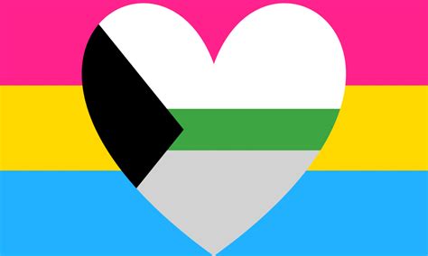 The pansexual pride flag is a pink, yellow and blue flag, designed as a symbol for the pansexual community to use to increase its visibility and recognition, and distinguish itself from bisexuality. Pansexual Demiromantic Pride Flag - Pride Nation