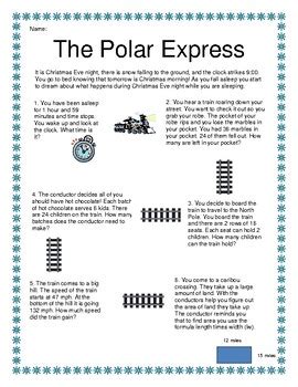 Displaying 22 questions associated with risk. The Polar Express Problem Solving by Moyer Academy | TpT