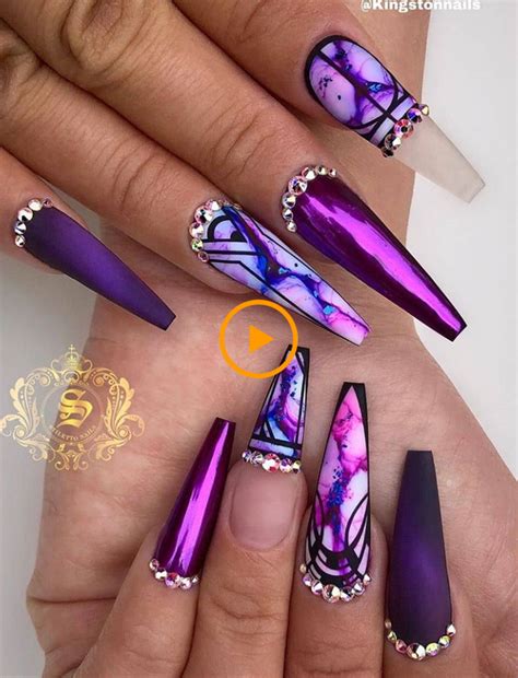 60+ newest coffin nails designs 2018; 70+ Hot Acrylic Coffin Nails Trend Ideas In 2019 - # ...
