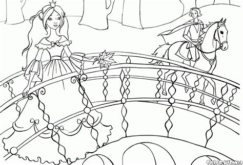 And sure this moment will last forever in the hearts of both her and her husband. Coloring page - Princess on the bridge