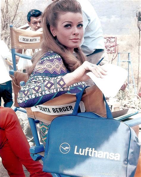 Senta berger in the 1967 movie, the ambushers. Senta Berger waits to be called on the set of The ...