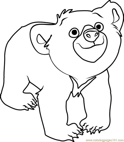 Color me digi stamps bear coloring pages 80s cartoons sunshine bear coloring pages for kids. Koda Coloring Page for Kids - Free Brother Bear Printable ...