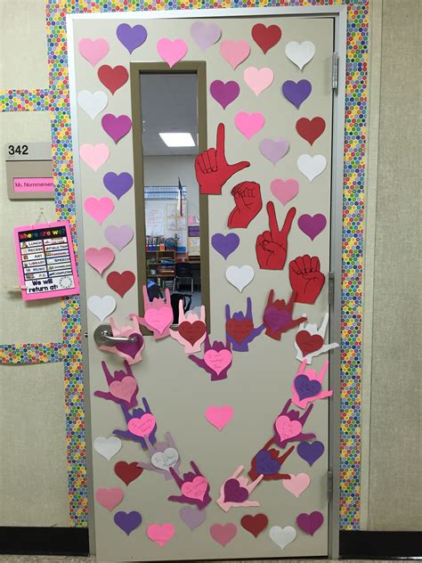 Angelina valentine office (22,165 results). Valentine's Day door decoration. Deaf education classroom ...