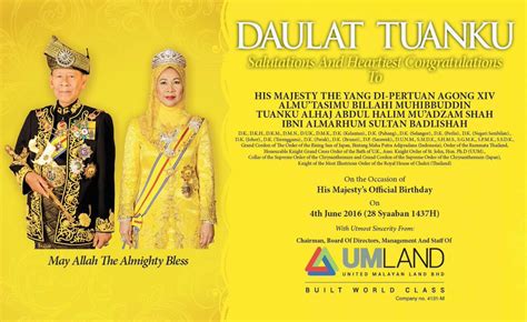 Please scroll down to end of page agong's birthday is celebrated in various ways throughout malaysia. UMLand (@pr_umland) | Twitter