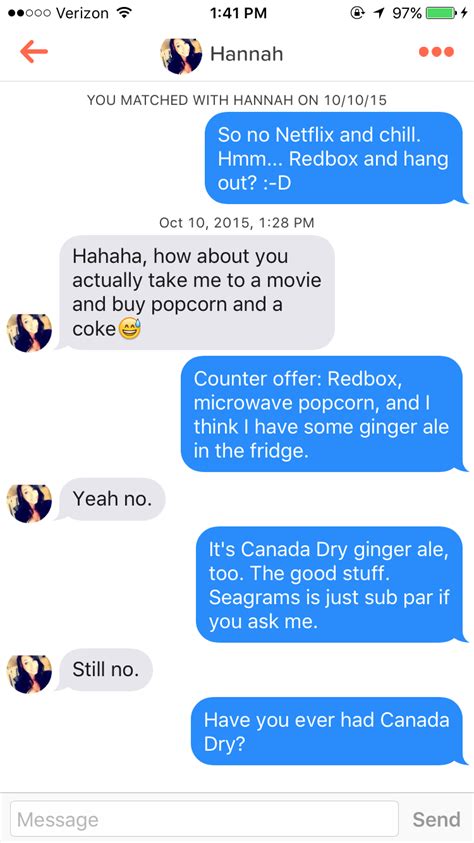 A community for discussing the online dating app tinder. Her bio said "Don't ask to Netflix and chill." : Tinder