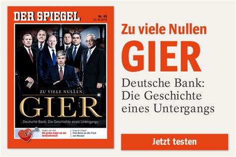 Alle vertreterinnen und vertreter waren aufgerufen, ihre. Anzeige: Gier, zu viele Nullen. Deutsche Bank: Die ...
