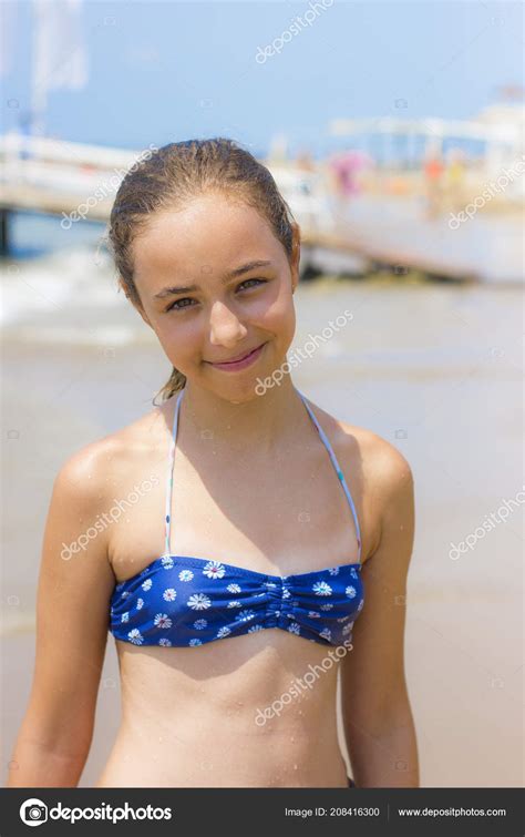 Follow more accounts to get instant updates about topics you care about. Pretty Girl Bikini Beach Smiling Camera — Stock Photo ...