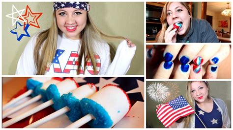 One easy way to make this is to cut red strips off and attach in straight lines on the white polo. 4th of July DIY Snacks, Outfit Ideas, and Nails! - YouTube