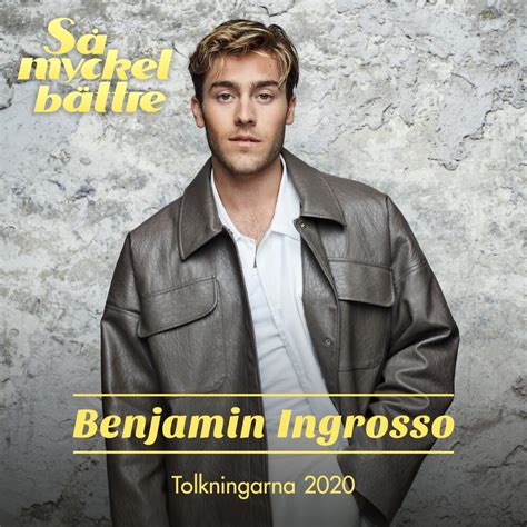 Benjamin daniele wahlgren ingrosso (born 14 september 1997) is a swedish singer, songwriter and record producer. Benjamin Ingrosso - Så Mycket Bättre 2020 - Tolkningarna ...