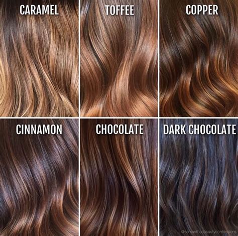 When you combine chocolate hair with deep red tones, you get the sweetest mix ever: Hair Color Chart | Top Left to Bottom Right: Caramel ...