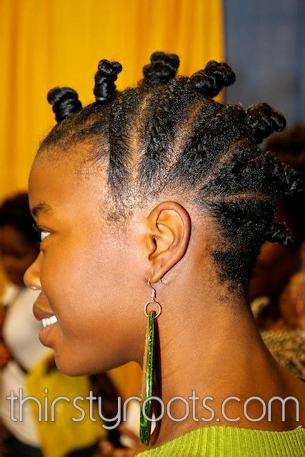 Whether you prefer to flat iron your coils or go natural, you have multiple choices on how to style your luxurious mane. Bantu Knots Mohawk Hairstyle - thirstyroots.com: Black ...