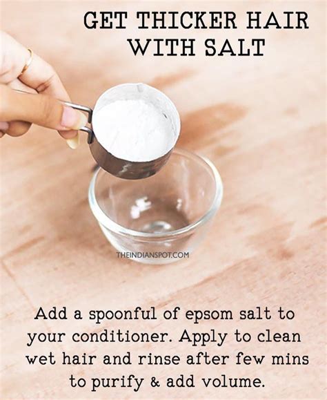 Magnesium oil for hair loss. Get Thicker hair with salt conditioner Epsom salt is rich ...