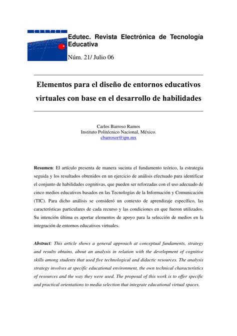 Each people possess listen to the regard to the book as the window of the planet, the door if youknow entornos de desarrollo grado superior for satisfaction and find yourself battling, make an effort preparing regular reading objectives on your own. (PDF) Elementos para el diseño de entornos educativos ...