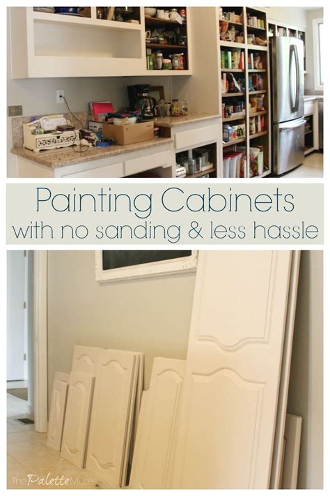 Before removing, label each cabinet door with painter's tape. The Best Way to Paint Kitchen Cabinets (No Sanding!) (With images) | Painting kitchen cabinets ...