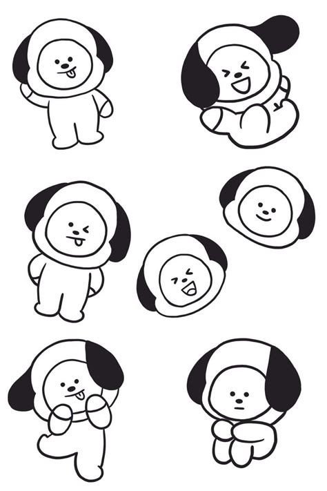 Bts coloring page for adult. BT21 coloring pages. 80 Free printable coloring pages