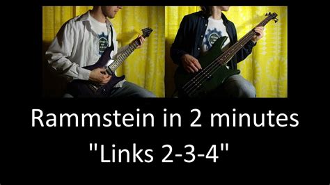 Rammstein links 2 3 4. 6) Rammstein - Links 2-3-4 (Guitar & Bass lesson + TABs ...