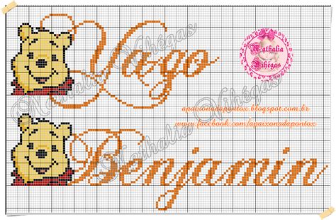 Descubra a melhor forma de comprar online. Apaixonada por Ponto Cruz: Nomes Mono Pooh - Masculinos