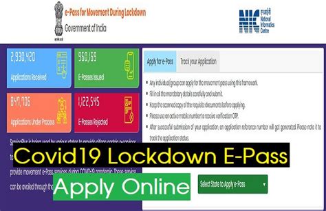 Each state has own website where you can visit. NIC E Pass for Lockdown Movement Apply Online State wise ...