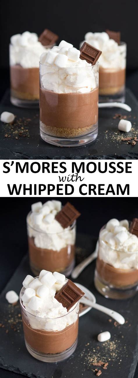 With a super easy graham cracker crust, this is the perfect chocolate cream pudding pie! S'mores Mousse with Marshmallow Whipped Cream | Recipe ...