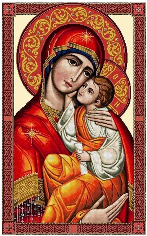 Cross stitch patterns mother mary and jesus artecy. Mary and Child Jesus Vatican Design Cross Stitch PDF ...