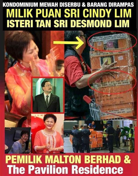 Tindakan pihak polis serbu dan melakukan barang rampasan di sebuah kondominium yang cukup eksklusif di kuala lumpur ini 1) nama penuh beliau adalah tan sri desmond lim siew choon. KL CHRONICLE: Inilah wanita yang bernama Puan Sri Cindy # ...